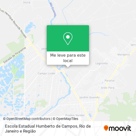 Escola Estadual Humberto de Campos mapa