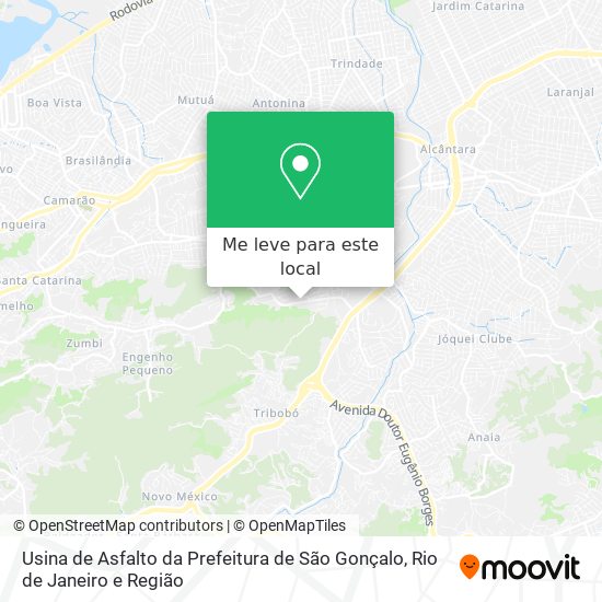 Usina de Asfalto da Prefeitura de São Gonçalo mapa