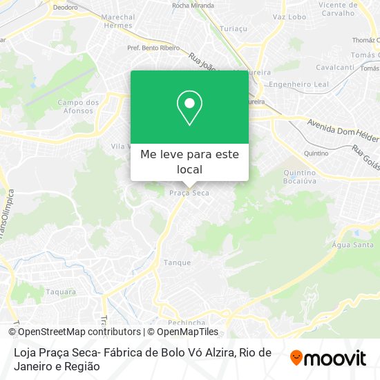 Loja Praça Seca- Fábrica de Bolo Vó Alzira mapa