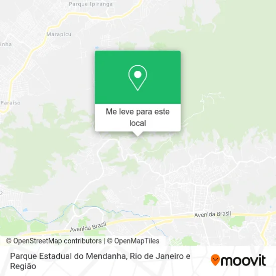 Parque Estadual do Mendanha mapa