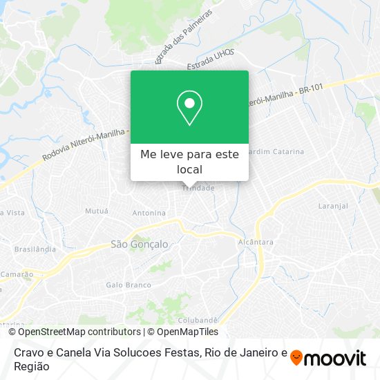 Cravo e Canela Via Solucoes Festas mapa
