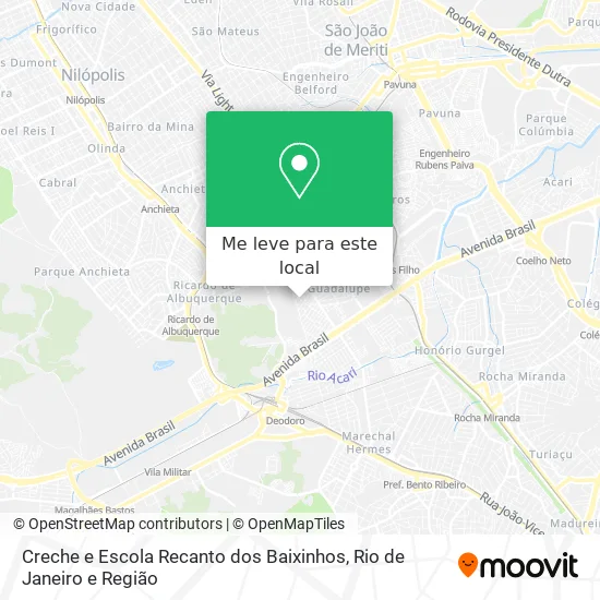 Creche e Escola Recanto dos Baixinhos mapa