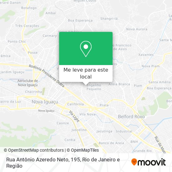 Rua Antônio Azeredo Neto, 195 mapa