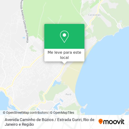 Avenida Caminho de Búzios / Estrada Guriri mapa