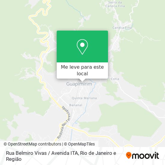 Rua Belmiro Vivas / Avenida ITA mapa