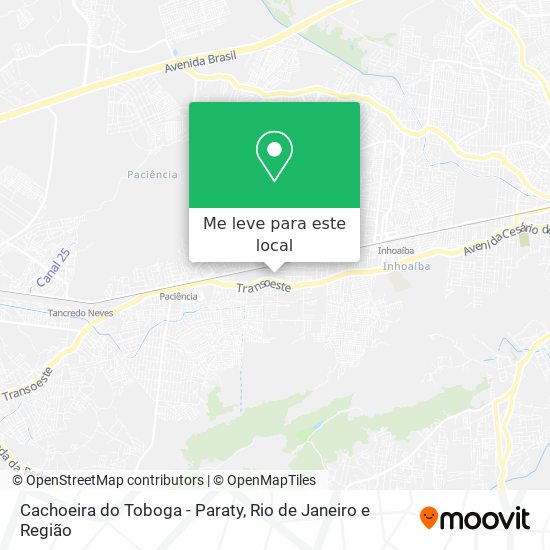 Cachoeira do Toboga - Paraty mapa