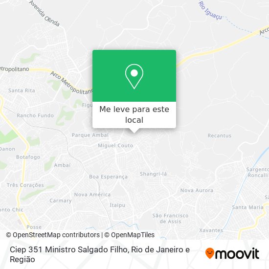 Ciep 351 Ministro Salgado Filho mapa