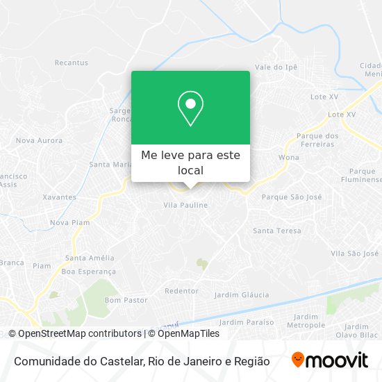 Comunidade do Castelar mapa