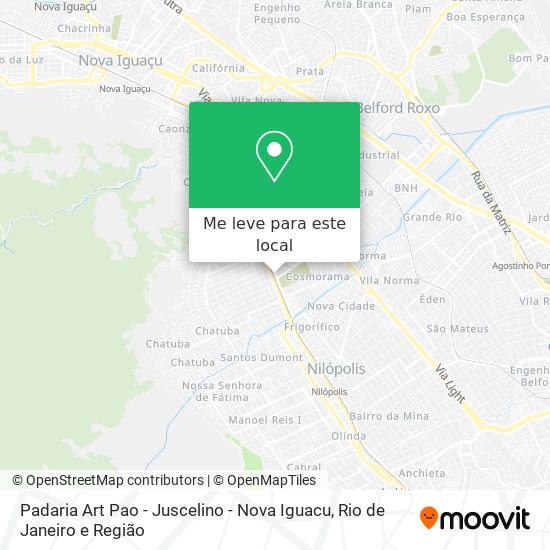 Padaria Art Pao - Juscelino - Nova Iguacu mapa