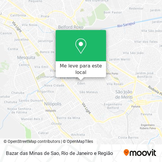 Bazar das Minas de Sao mapa