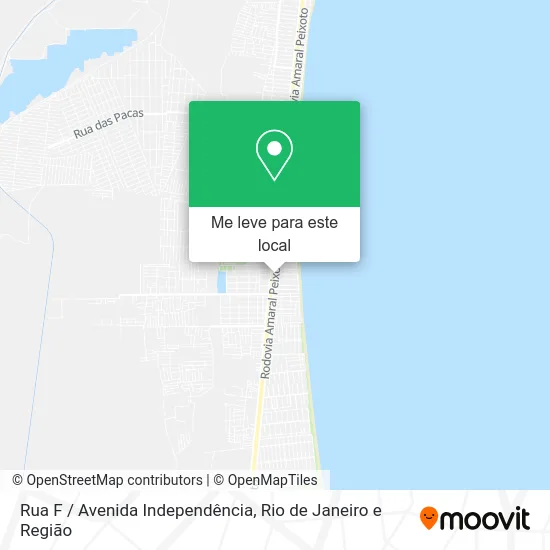 Rua F / Avenida Independência mapa