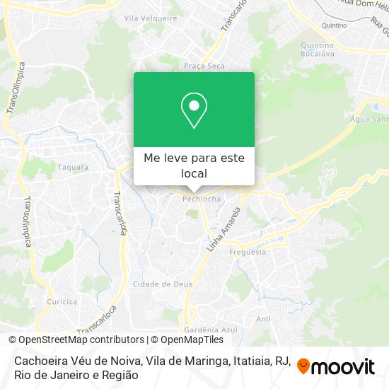 Cachoeira Véu de Noiva, Vila de Maringa, Itatiaia, RJ mapa