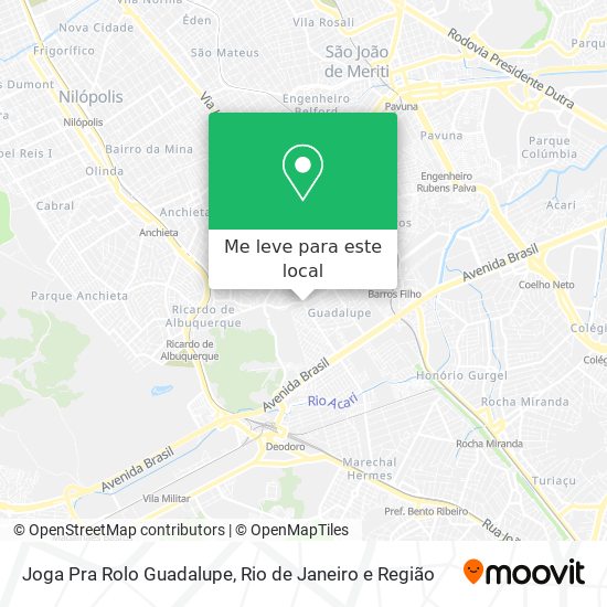 Joga Pra Rolo Guadalupe mapa