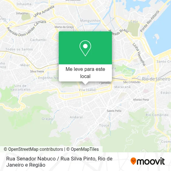 Rua Senador Nabuco / Rua Silva Pinto mapa