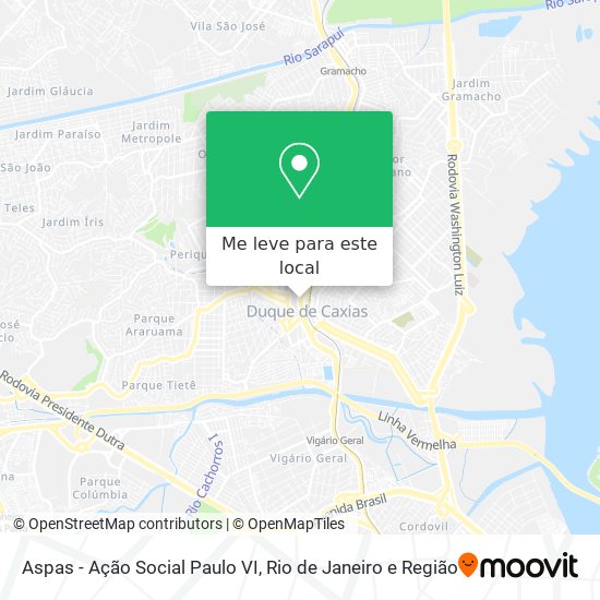 Aspas - Ação Social Paulo VI mapa