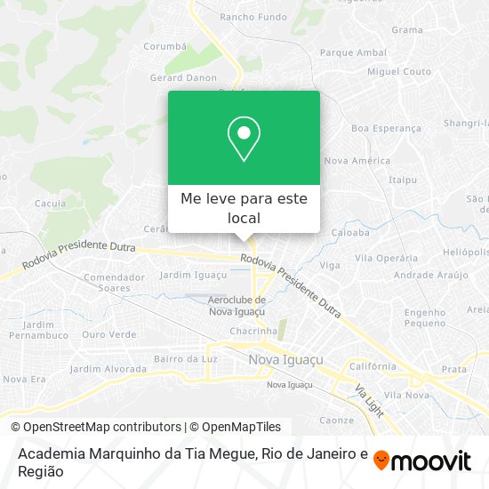 Academia Marquinho da Tia Megue mapa