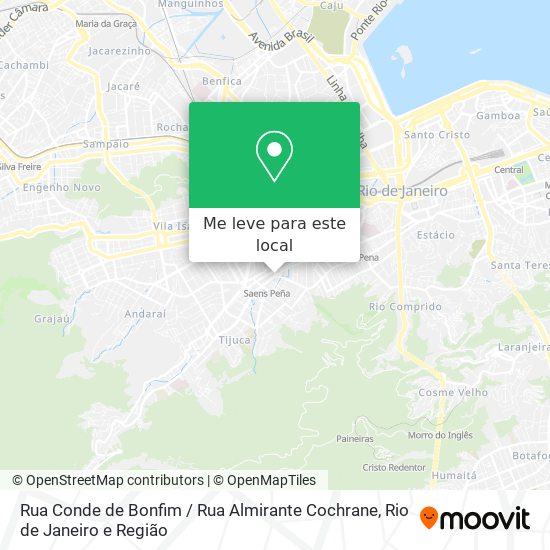 Rua Conde de Bonfim / Rua Almirante Cochrane mapa