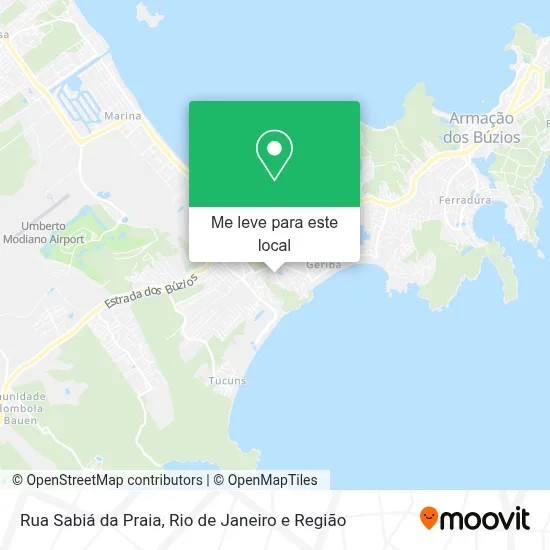 Rua Sabiá da Praia mapa