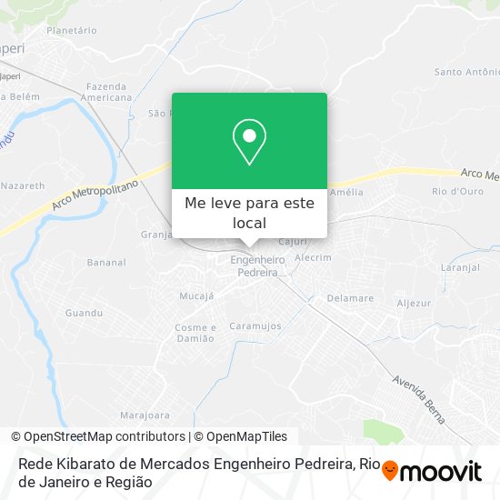 Rede Kibarato de Mercados Engenheiro Pedreira mapa