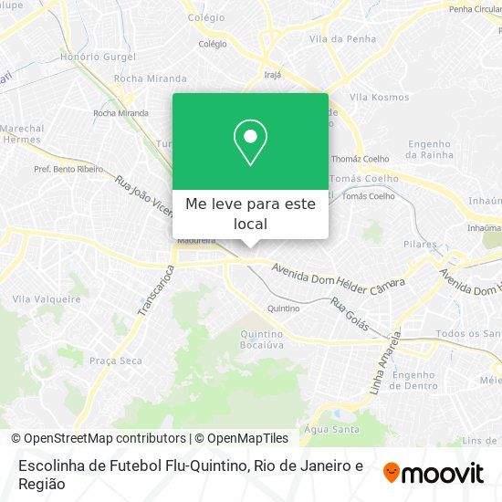 Escolinha de Futebol Flu-Quintino mapa