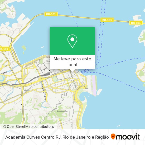 Academia Curves Centro RJ mapa