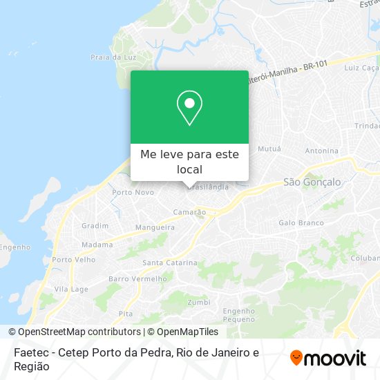 Faetec - Cetep Porto da Pedra mapa