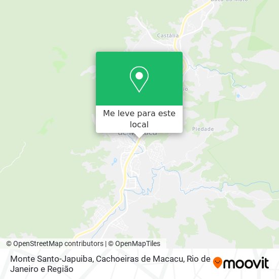 Monte Santo-Japuiba, Cachoeiras de Macacu mapa