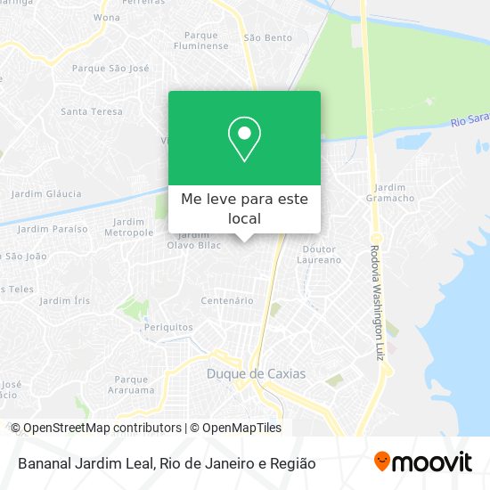 Bananal Jardim Leal mapa