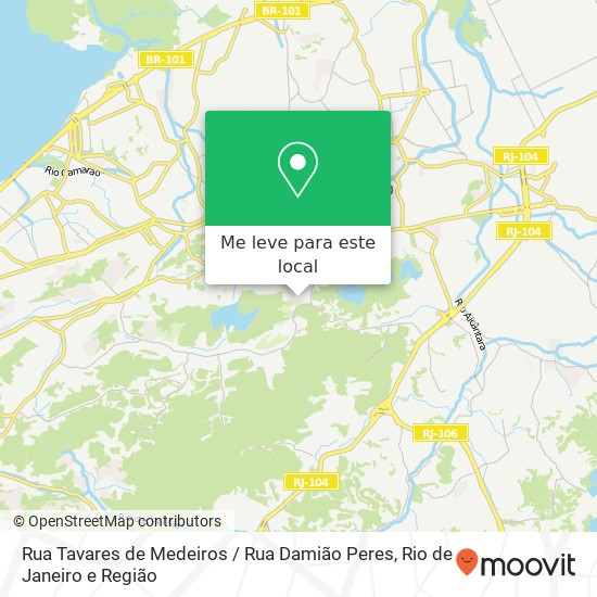 Rua Tavares de Medeiros / Rua Damião Peres mapa