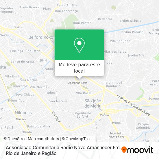 Associacao Comunitaria Radio Novo Amanhecer Fm mapa