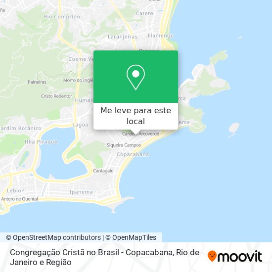 Congregação Cristã no Brasil - Copacabana mapa