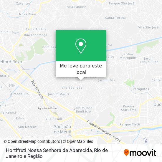 Hortifruti Nossa Senhora de Aparecida mapa
