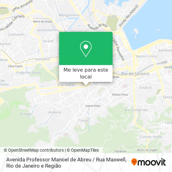 Avenida Professor Manoel de Abreu / Rua Maxwell mapa