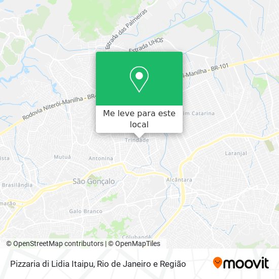 Pizzaria di Lidia Itaipu mapa