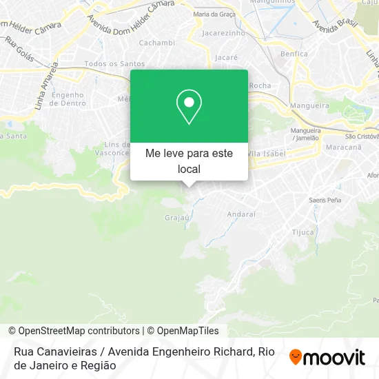Rua Canavieiras / Avenida Engenheiro Richard mapa