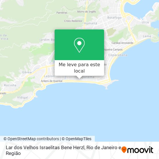 Lar dos Velhos Israelitas Bene Herzl mapa
