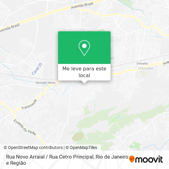 Rua Novo Arraial / Rua Cetro Principal mapa