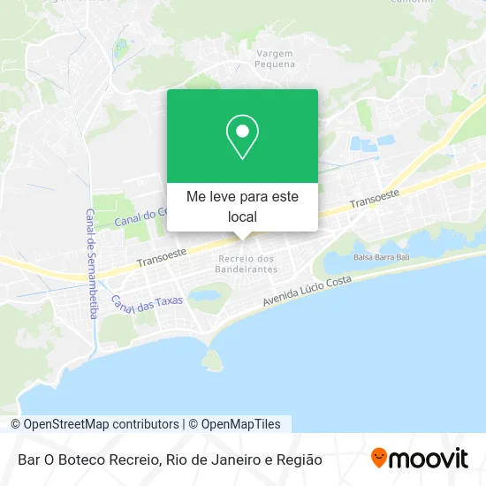 Bar O Boteco Recreio mapa