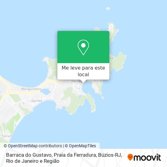 Barraca do Gustavo, Praia da Ferradura, Búzios-RJ mapa