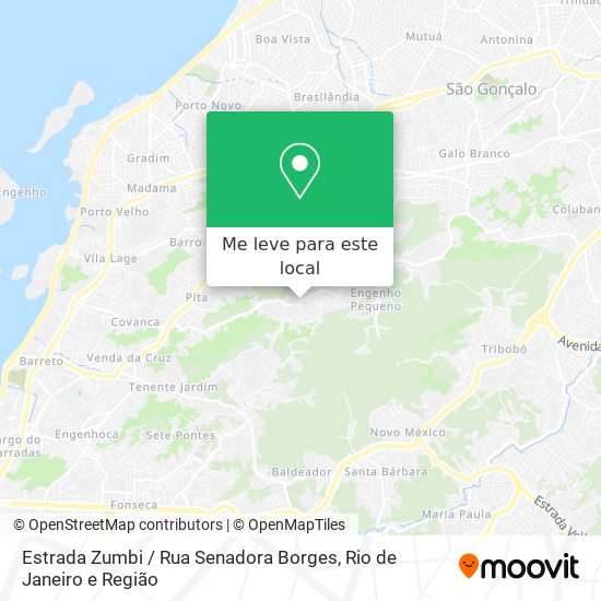 Estrada Zumbi / Rua Senadora Borges mapa
