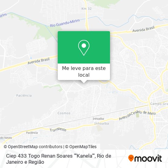 Ciep 433 Togo Renan Soares ""Kanela"" mapa