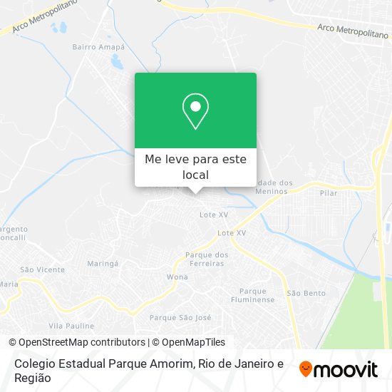 Colegio Estadual Parque Amorim mapa