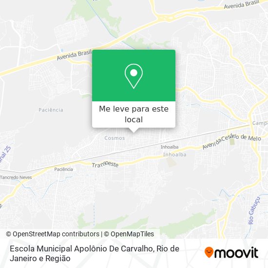 Escola Municipal Apolônio De Carvalho mapa