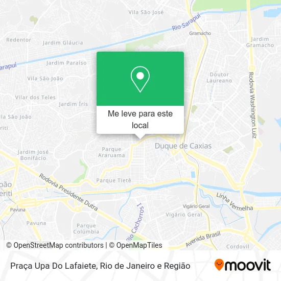 Praça Upa Do Lafaiete mapa