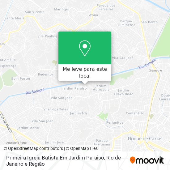 Primeira Igreja Batista Em Jardim Paraiso mapa