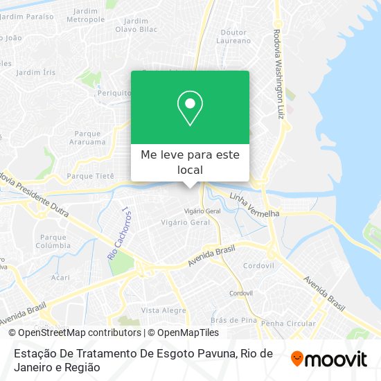 Estação De Tratamento De Esgoto Pavuna mapa