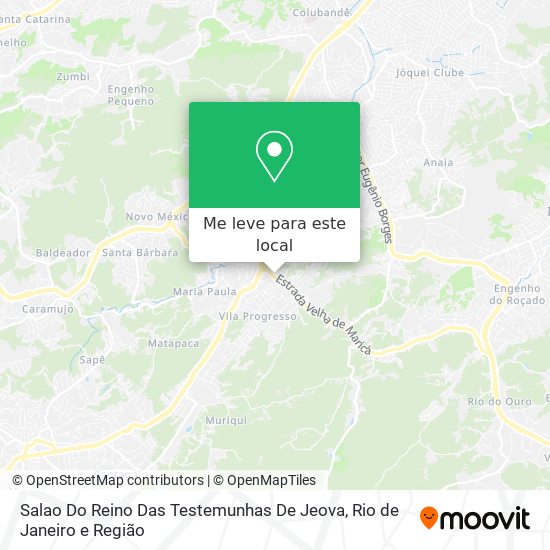 Salao Do Reino Das Testemunhas De Jeova mapa