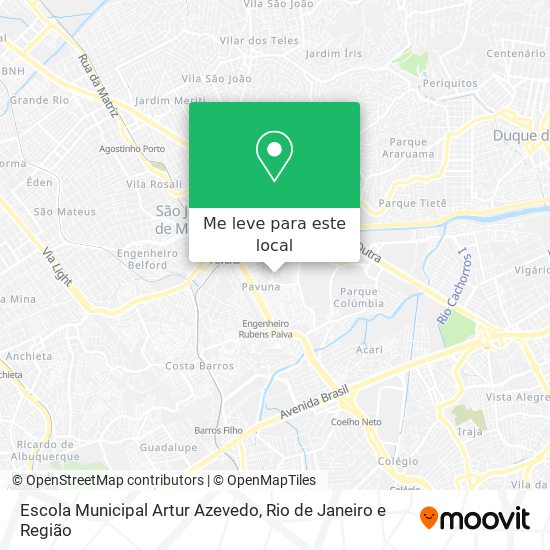 Escola Municipal Artur Azevedo mapa