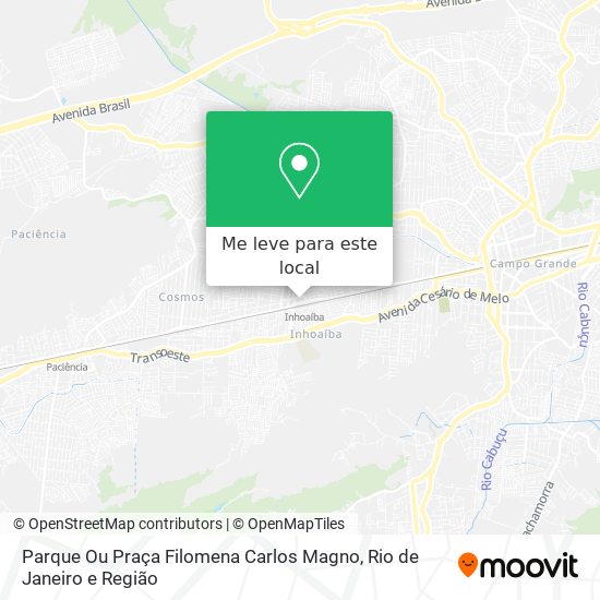 Parque Ou Praça Filomena Carlos Magno mapa