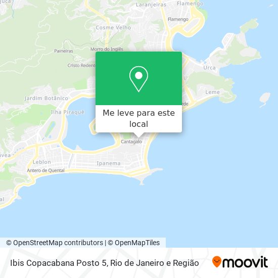 Ibis Copacabana Posto 5 mapa